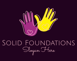 Hands Heart Charity  logo design