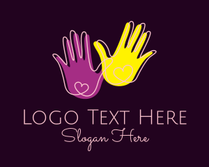 Giving - Hands Heart Charity logo design