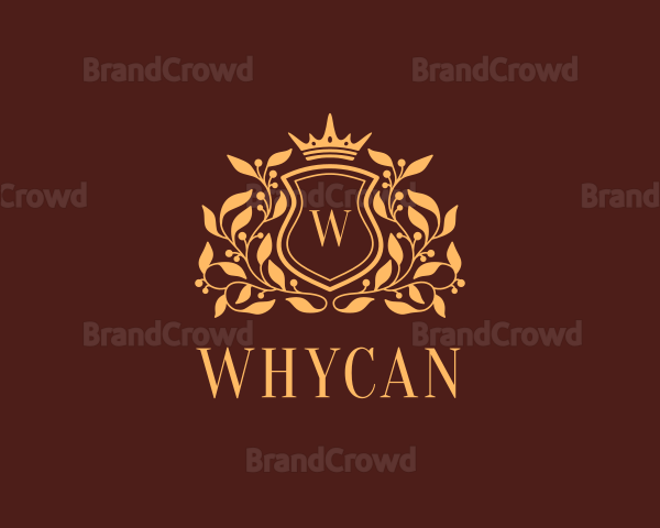 Crown Wreath Royal Shield Logo