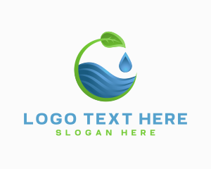 Natural - Gradient Natural Water logo design