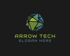 Geometric Tech Circuit logo design