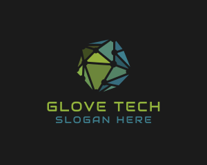 Geometric Tech Circuit logo design