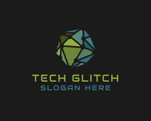 Geometric Tech Circuit logo design