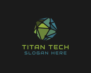 Geometric Tech Circuit logo design