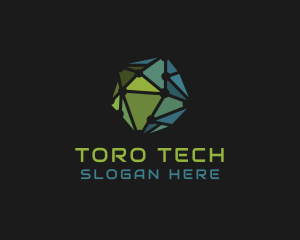 Geometric Tech Circuit logo design