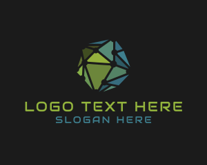 Application - Geometric Tech Circuit logo design