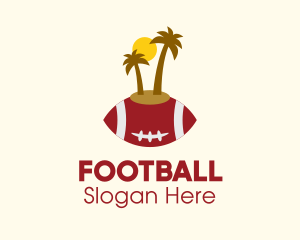 Gridiron American Football Island  logo design