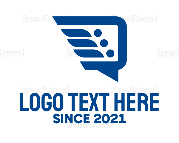 Blue Fast Messaging Application Logo