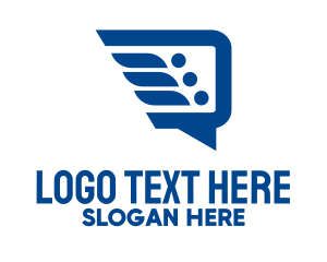 Blue Fast Messaging Application Logo