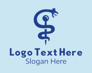 Laboratoty - Medical Snake Caduceus logo design