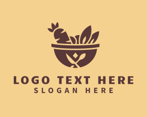 Retro - Vegetable Hot Pot logo design