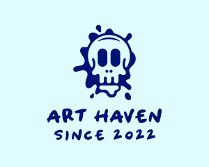 Skull Art Graffiti  logo design