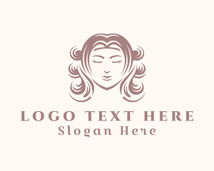 Hairdresser - Stylish Hair Styling Lady logo design