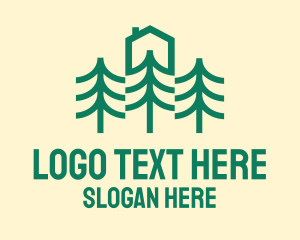 Campsite - Simple Tree House Camp logo design