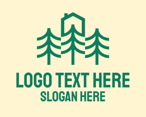 House - Simple Tree House Camp logo design