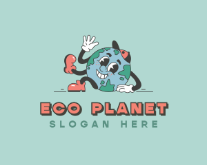 Planet - Eco Planet Earth logo design
