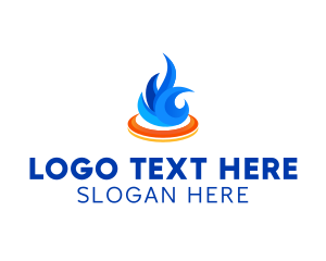 Thermal - Industrial Fuel Flame logo design