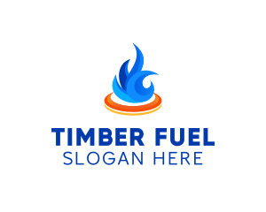 Industrial Fuel Flame logo design