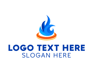 Industrial Fuel Flame logo design