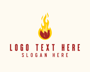 Chicken - Flame Grilled Chicken logo design