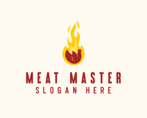 Flame Grilled Chicken logo design