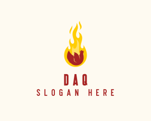Grill - Flame Grilled Chicken logo design