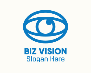 Blue Oval Eye logo design