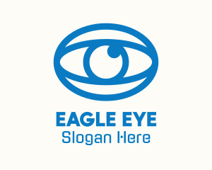 Blue Oval Eye logo design