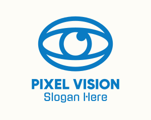 Blue Oval Eye logo design