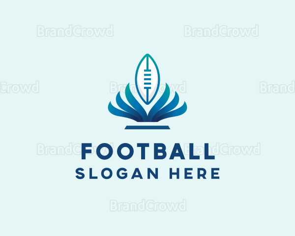 Blue American Football Logo