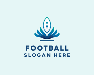Blue American Football  logo design