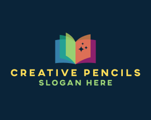 Creative Rainbow Book logo design