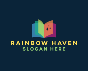 Creative Rainbow Book logo design