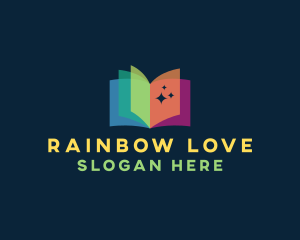 Creative Rainbow Book logo design