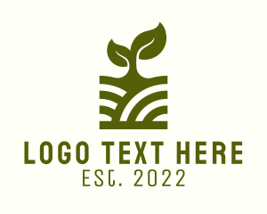 Green - Herbal Plant Farming logo design