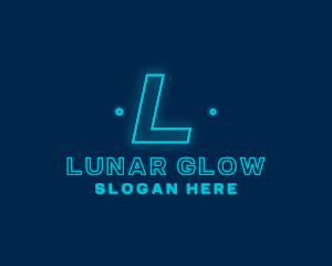 Neon Glow Tech Software logo design