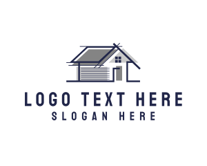 Logistic Hub - House Blueprint Architect logo design