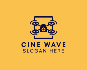 Film - Drone Square Film logo design