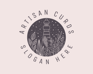 Nature Plant Lighthouse  logo design