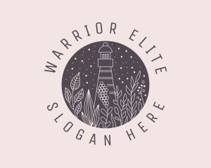 Beacon - Nature Plant Lighthouse logo design