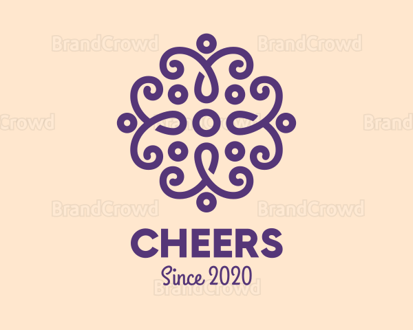 Beauty Violet Flower Logo