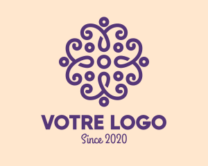 Violet - Beauty Violet Flower logo design