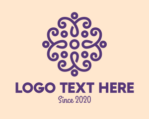 Cute - Beauty Violet Flower logo design