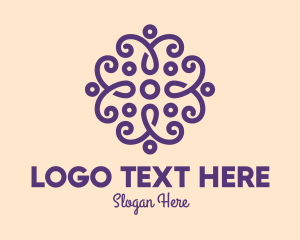 Beauty Violet Flower Logo