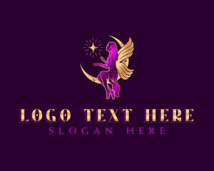 Luxury - Fairy Woman Moon logo design