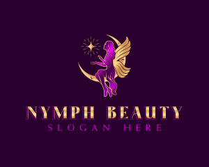 Nymph - Fairy Woman Moon logo design