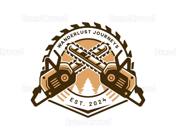 Sawmill Woodcutter Chainsaw Logo