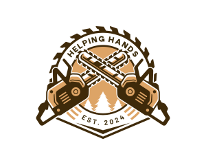 Remodel - Sawmill Woodcutter Chainsaw logo design