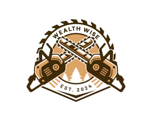 Sawmill - Sawmill Woodcutter Chainsaw logo design