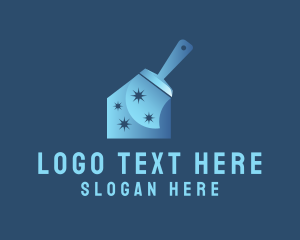 Clean - Broom Home Cleaning logo design
